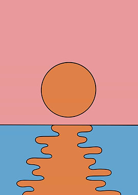 Sunset Minimalist Art