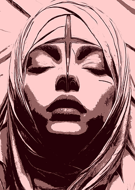 Woman with Cross Tattoo