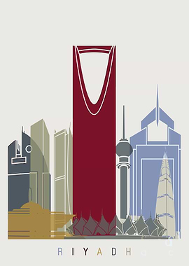 Riyadh Skyline Illustration