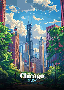 Chicago Skyline Illustration