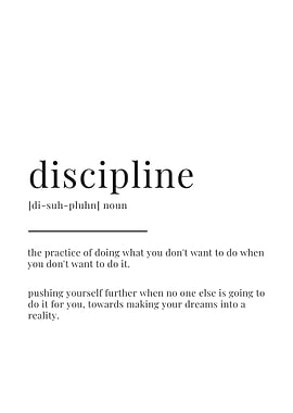 Discipline Definition Print