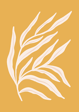 Minimal Botanical Print in Earth Tones