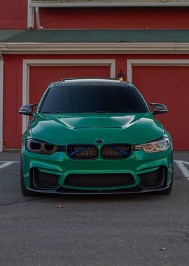 Green BMW 340i