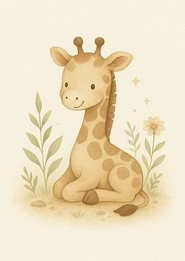 Cute Giraffe Illustration