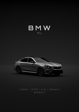 Front BMW M5 G90 2025 Grey Specs