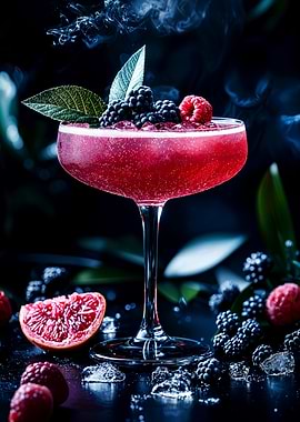 Berry Cocktail with Smoke