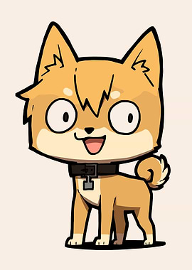 Cute Shiba Inu Cartoon