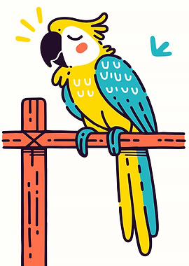 Yellow and Blue Parrot