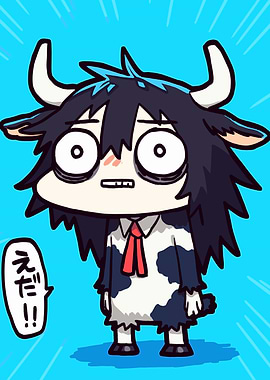 Surprised Cow Character