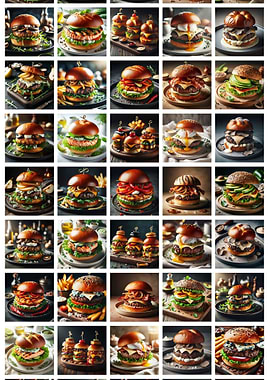 Gourmet Burger Collage