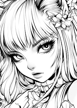 Anime Girl Portrait Catgirl