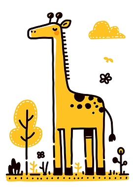 Cute Cartoon Giraffe