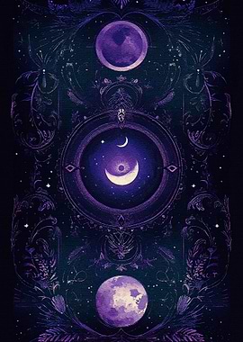 Purple Moon Stars