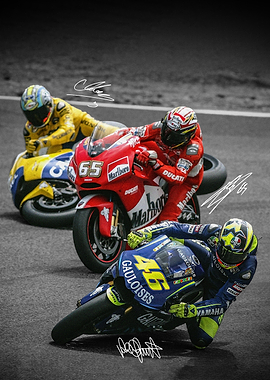 Valentino Rossi vs Loris Capirossi vs Max Biaggi