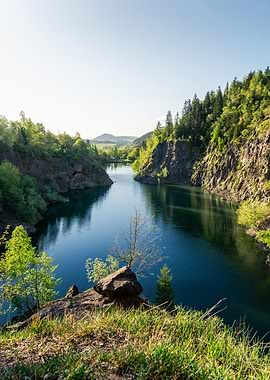 Serene Lake in a Quarry