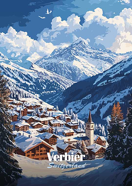 Verbier Switzerland Mountain Village