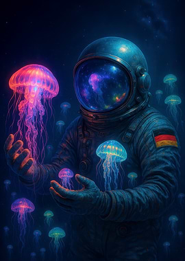 Astronaut and Jellyfish