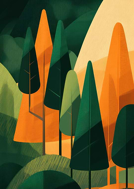 Abstract Forest Landscape