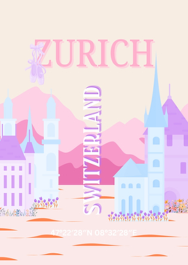 Zurich, Switzerland Illustration