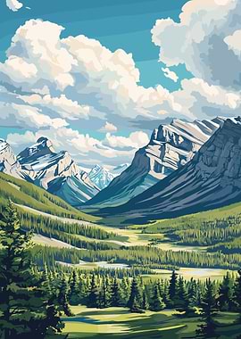 Mountain Valley Landscape