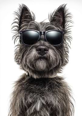 Cool Cairn Terrier Dog in Sunglasses