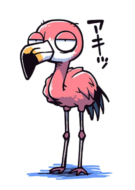 Pink Flamingo Cartoon
