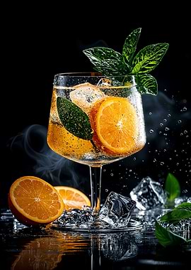 Orange & Mint Cocktail