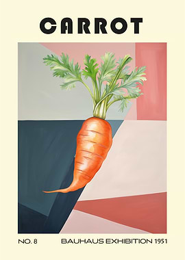 Carrot Bauhaus Mid Century Kitchen