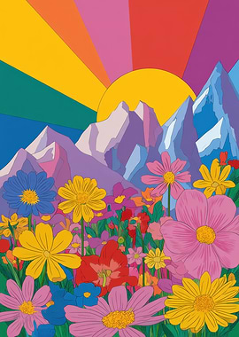Rainbow Mountain Flowers