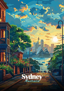 Sydney Sunset Cityscape
