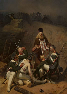 Military Priest Blessing Soldiers