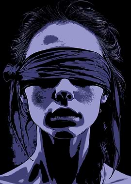 Blindfolded Woman Illustration