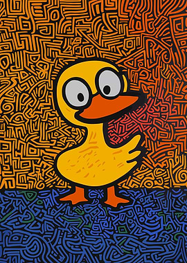 Pop Art Yellow Duck