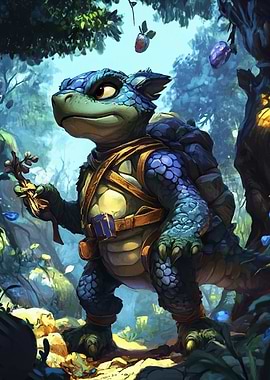 Turtle Creature in Forest