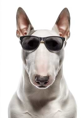 Cool Bull Terrier in Sunglasses
