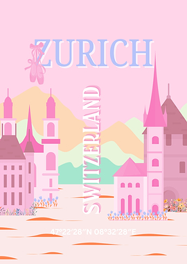 Zurich, Switzerland Illustration