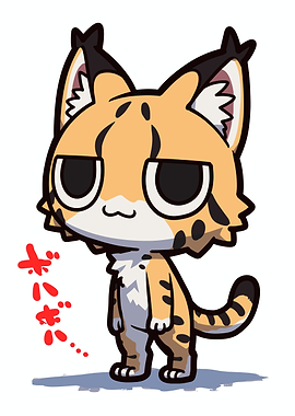 Cute Cartoon Lynx