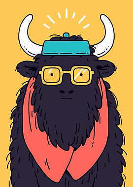 Cool Bull Illustration