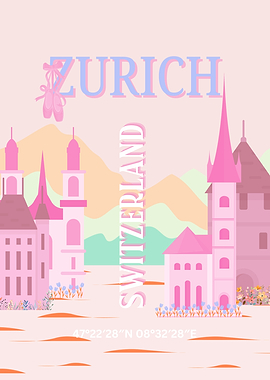 Zurich, Switzerland Illustration