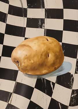 Potato on Checkerboard Kitchen
