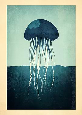 Vintage Abstract Jellyfish