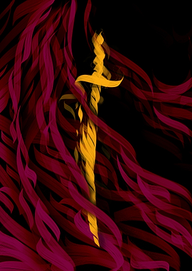 Golden Sword in Crimson