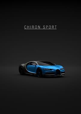 Front Bugatti Chiron Sport - Blue