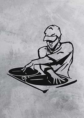DJ Silhouette Wall Decal