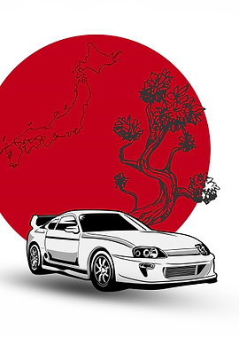 Japanese Sports Car Art