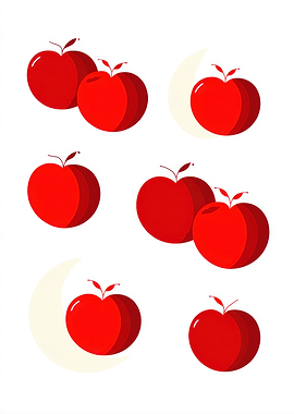 Red Apples and Moons