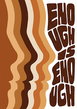 Enough is Enough Retro Poster
