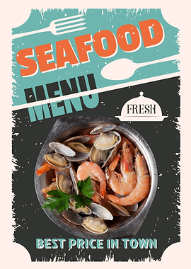 Seafood Menu Poster