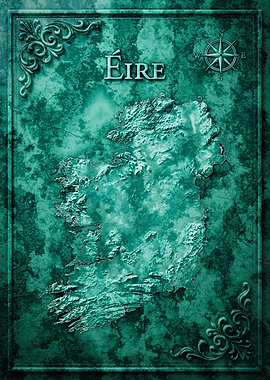 Ireland Map - Emerald