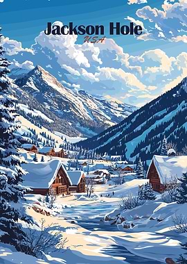 Jackson Hole Winter Landscape